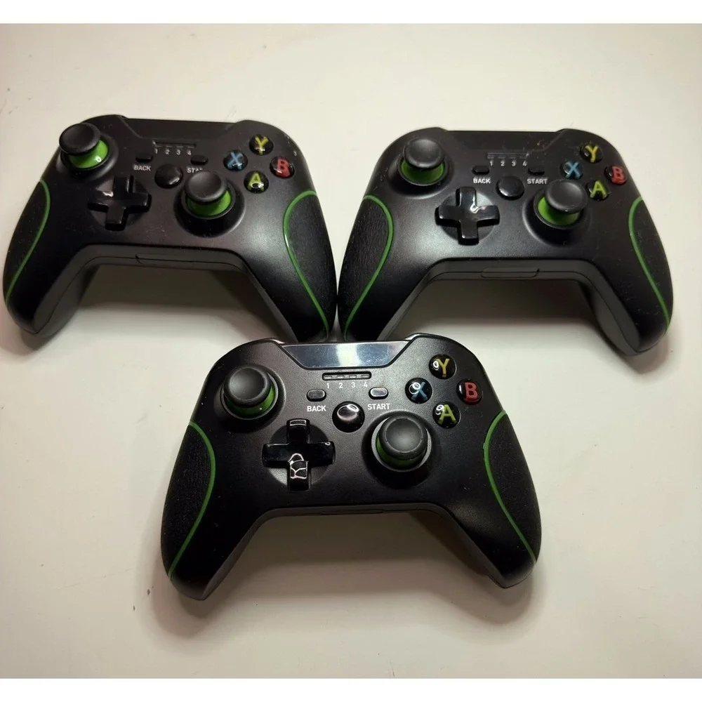 Lot of 3 Wireless Game‎ Controllers FLX-01 Black/Green Untested As-Is  (B5)